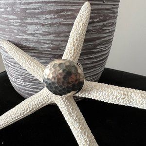 Elle hammered silver ring - Size 7